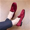 Mocassini Uomo Bordeaux Damascati Eleganti Slip On Raffinati Cerimonia M8R4V