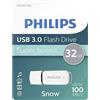 Philips Chiavetta Usb 3.0 Philips Snow Da 32 64 128 256 GB Memoria Esterna Pen Drive