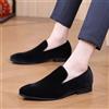 Mocassini Uomo Scarpe Eleganti in Velluto Nero Slip On Cerimonia R8M4X
