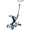 Globber - GO-UP DELUXE LIGHTS ECO 360 - monopattino evolutivo a 3 ruote con seduta girevole a 360°, poggiapiedi, luci LED e materiali sostenibili, per bambini da 15 mesi a 6 anni - mirtillo