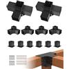 VEVOR Kit Staffe per Pergola, Adatto per Travi in Legno 92 x 92 mm in Dimensioni Reali, Staffe per Gazebo a 3 Vie, 4 Pezzi e 4 Vie, 2 Pezzi con 6 Basi per Pali, per Pergole Esterne, Gazebo, Capannoni