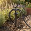 Portatubo da Giardino con Picchetto Autoportante Avvolgitubo Rustico per Prato