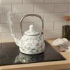 Bollitore vintage in smalto con infusore a rete, teiera decorativa, adatto a