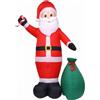 Babbo Natale Gigante con Sacco Grande Babbo Natale Gonfiabile con Sacco Dei