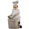 Statua in resina di cuoco, statuetta di chef francese per cucina, ristorante,