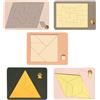 5x Tangram in legno Set rompicapo geometrici Giocattoli Montessori per la scuola