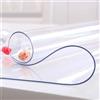 NECAUX Tovaglia protettiva per tavolo in PVC trasparente, 1,5 mm di spessore, 61 x 91 cm, rettangolare, per tavolino da caffè, scrivania per bambini, tappetino antiscivolo