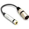 VITALCO ADATTATORE XLR MASCHIO A JACK 6.3MM MONO FEMMINA CONNETTORE MICROFONO CANNON