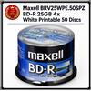 Maxell BRV25WPE.50SPZ BD-R 25 GB 4x bianco stampabile 50 dischi
