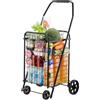 VEVOR Carrello della Spesa Pieghevole con Ruote Girevoli e Grande Capacità di Carico 40,8 kg, Carrello della Spesa 48 x 41 x 85,7 cm da 39 L, per Lavanderia, Campeggio, Generi Alimentari, Bagagli