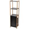 Douceur d'Intérieur mobile 3 ETAG.+1 baule biancheria, nero/legno, 36 x 33 x 130 cm