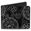 Supernatural Bi-Fold Wallet Supernatural Devil's Trap Pentagrams Grays/Black/White
