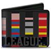 Justice League Bi-Fold Wallet JUSTICE LEAGUE 1-Bit Superheroes Gray/Black/Multi Color