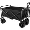 Does not apply Carrello Spiaggia Pieghevole 100L, Carrellino Con Ruote Grandi Girevoli a 360°,
