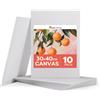 Zenacolor Tela per Dipingere 30x40cm (Set da 10) - 280 g/m² 100% Cotone - Per Pi