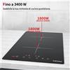 IsEasy 3400 W Piano Cottura a Induzione da Incasso 2 Fuochi 51cm Controllo Touch Timer