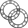 2 PCS Orologio Adesivo Da Parete Decorazioni Muro Adesivi Specchio