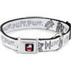The Big Bang Theory Dog Collar BBTA-THE BIG BANG THEORY Black/White/Red Soft Kitty PURR, PURR, PURR