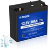 DCHOUSE 12V 30Ah LiFePO4 4000 volte ciclo profondo della batteria litio ricaricabile