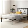 Zinus Elias Rete Letto Singolo 80x190 cm con Testiera in Metallo - Struttura Let
