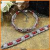 Bracciale Tibetano Rosso Uomo Donna Braccialetto Regolabile Etnico con Perline