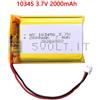 Batteria LiPo al Litio 103450 3.7V 2000mAh Ricaricabile