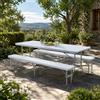 Strattore Set Tavolo 2 Panche Campeggio Pieghevole Giardino Picnic Panca Banco