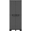 TERRY Armadio effetto legno a 2 ante con 3 ripiani modulabili, Porta scope, Adatto per