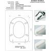 ACB/COLBAM Copriwater Ideal Standard FIORILE CHAMPAGNE Cerniera Rallentata Soft Close