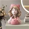 Figurina decorativa portapenne con statua per ragazza per libreria, camera
