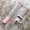 NICKSTON Cinturino Sportivo In Silicone Gommoso Rosa Con Verde Teal Per Fitbit Ionic