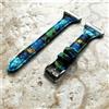 NICKSTON Cinturino Elegante Slim In Pelle Morbida Blu Per Fitbit Ionic Smartwatch
