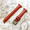 NICKSTON Cinturino In Pelle Slim Arancione Per Garmin First Avenger E Vivoactive 4 -B22