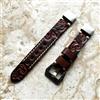 NICKSTON Marrone Scuro Tooled Pelle Fascia per Garmin D2 Mach 1 Pro, Instinct 3 50mm 2X