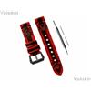 NICKSTON Rosso e Nero Teschio Ossa Fascia Cinturino per Fossil Gen 5 Julianna H 44mm -B22