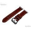 NICKSTON Cinturino In Pelle Spazzolata Marrone Scuro Cucito Per Smartwatch Fitbit Ionic