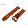 NICKSTON Cinturino In Pelle Spazzolata Marrone Chiaro Cucito Per Smartwatch Fitbit Ionic