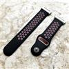 NICKSTON Nero Con Rosa Morbido In Gomma Silicone Sportivo Cinturino Per Fitbit Ionic