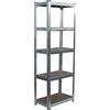 Relaxdays Scaffale per carichi pesanti, 5 ripiani, 180 x 50 x 30 cm, portata 875 kg, cantina e garage, acciaio, argento