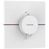 hansgrohe ShowerSelect Comfort E - Miscelatore termostatico incasso, Rubinetto termostatico, Termostato quadrato, per la valvola ShowerSelect Comfort, bianco opaco