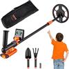 VEVOR Rilevatore per Metalli Sottoterra Bobina Diametro 15,2cm per Bambini 7,6-9,6 V Lunghezza Asta Regolabile tra 66-91cm, Metal Detector per Bambini Bobina IP68 Temperatura -10℃-50℃ Frequenza 5,8kHz