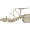 Steve Madden Remmi Sandali Donna Color Oro Riemchen Con Logo Tomaia Sintetica