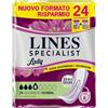 Lines Specialist Lady Normal, Assorbenti per Incontinenza Donna, con Tecnologia Zero Odore e Barriere Laterali Protettive, Scorta Mensile, 3 Confezioni da 24 Unità