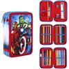 CERDÁ LIFE'S LITTLE MOMENTS - Estuche Escolar 3 Compartimentos Niño de The Avengers - Licencia Oficial Marvel