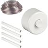 SCHWAB Pulsante pneu esterno per cassette esterne ed incasso, bianco