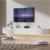 PURFINO Mobile TV Sospeso con Luce LED Mobile TV a Parete da 140CM con Archiviazione