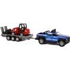 Van Manen Kids Globe SUV with Trailer + Excavator (Light + Sound, Off-Road Vehicle with Pu