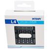 XTAR Caricabatterie Veloce Intelligente XTAR L4 Per Batterie AA AAA Litio E NiMH