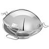 Artame ART32803 - Cataplana, Casseruola, Wok - Tutte le luci di cui induzione, inox 18/10, Ø 30 cm, argento