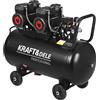 KRAFT DELE Compressore Senza Olio KRAFT DELE 100L 2x2200W 585L/min 8 Bar Per Officina